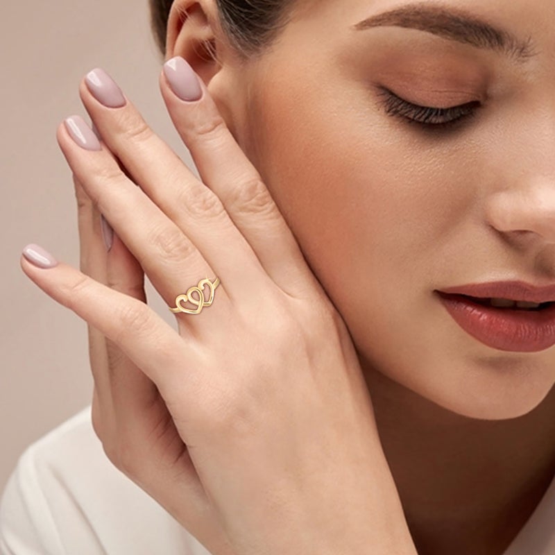 Miss L' by L'azurde Heart Ring in 18K Gold - Image 4